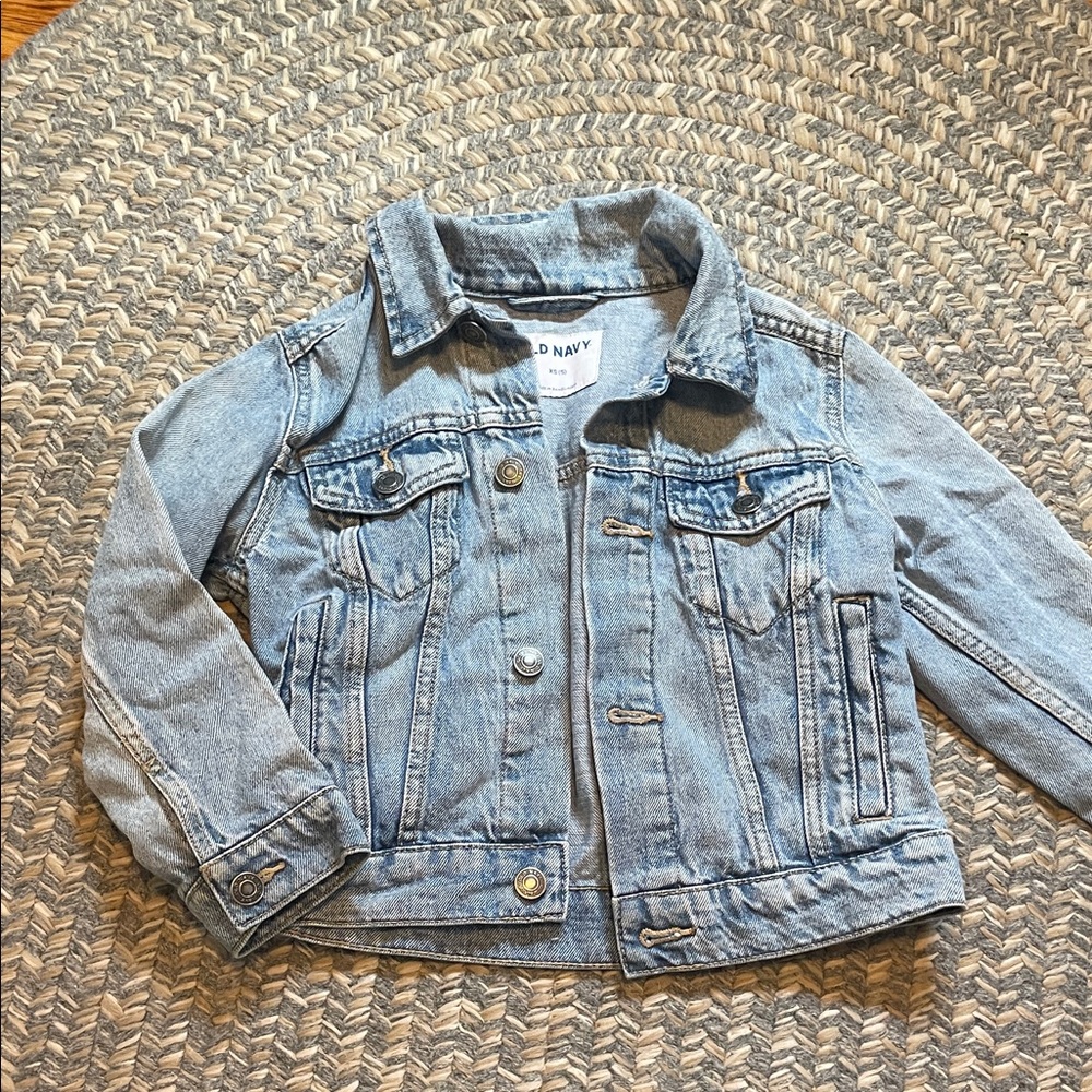Old Navy Girls Light Blue Jean Jacket - Size XS (5)